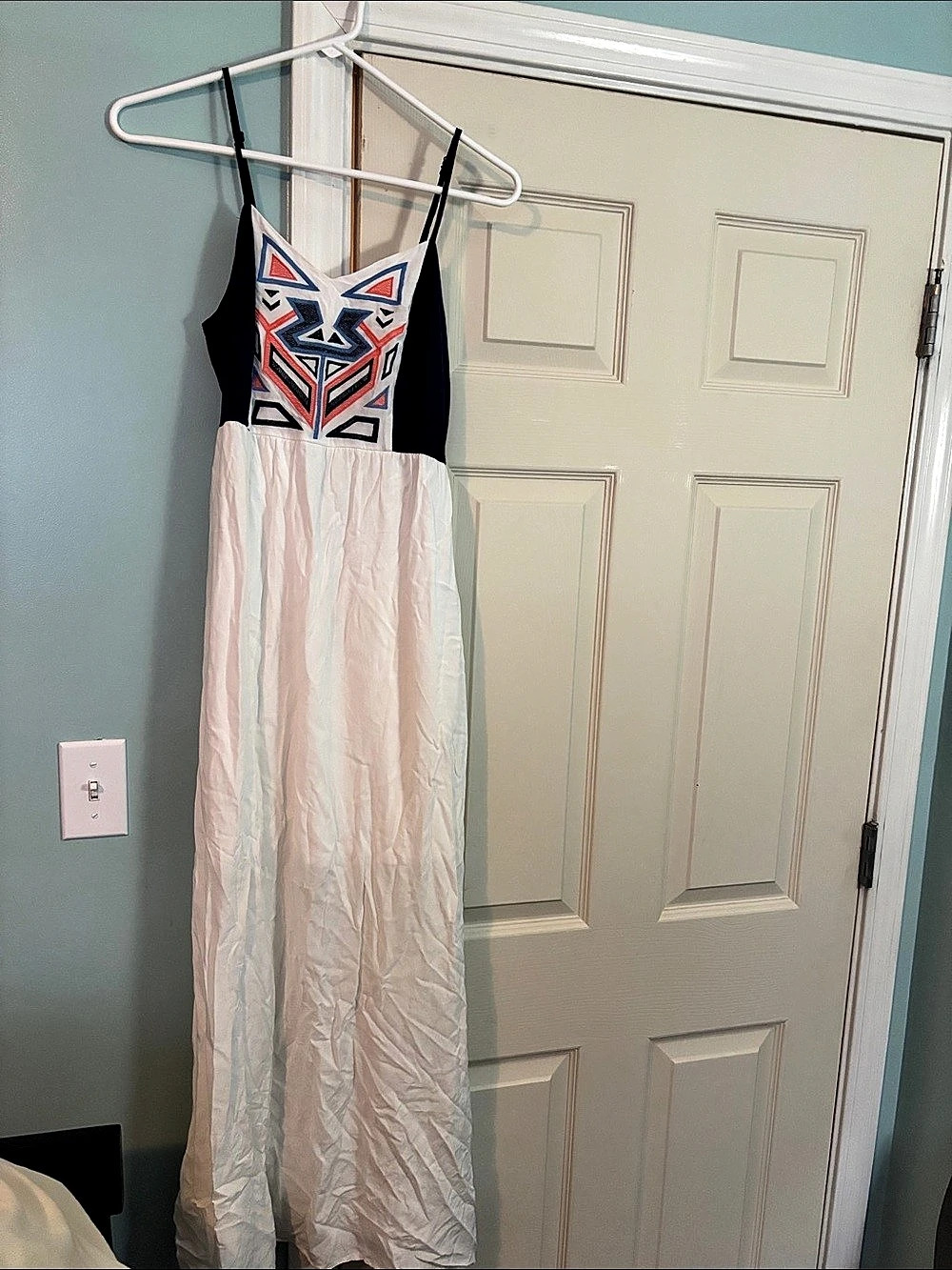 Geometric Maxi Dress in Pink & Black Like New